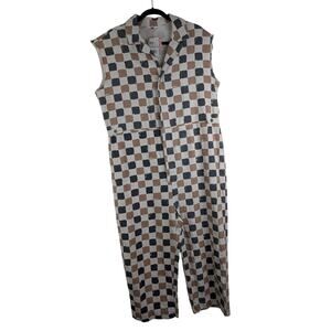 Checkered Sleeveless Jumpsuit